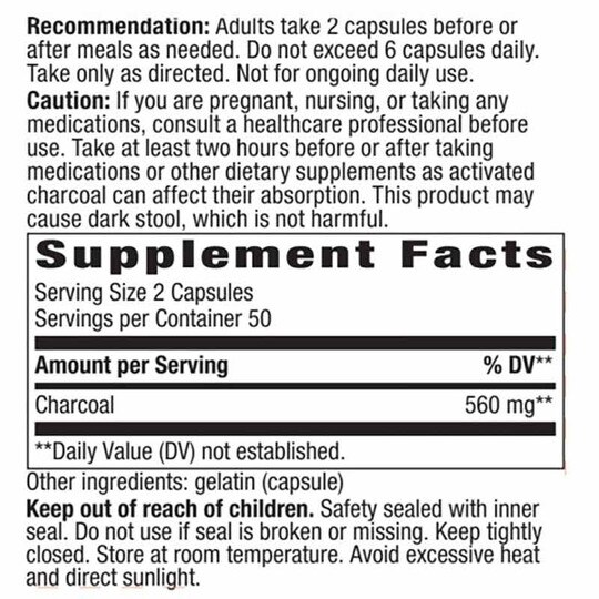 Charcoal Activated 560 Mg, NWA